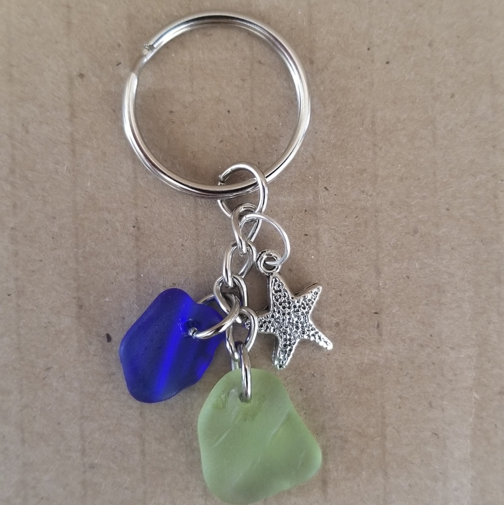Authenic Puertic Rican Seaglass keychains